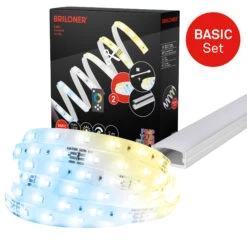 Pimp Your Stripe LED Strip 2m, CCT Mit FB + Alu-Profil Silber