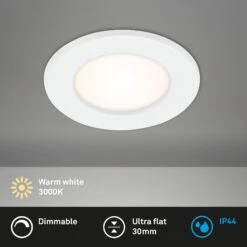 LED Einbauleuchte, Ø 11,5 Cm, LED-Modul, 6W, 600 Lm, Weiß -Briloner Store 018f44b1e0cd029eacf1dd47584393c1