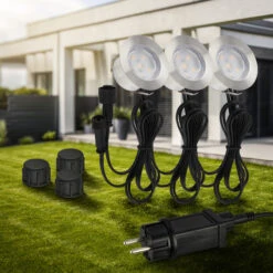 CONNECT TO SHINE Starterset Padouk Mit 3er Set LED Bodeneinbaustrahler, IP67 -Briloner Store 042138d3c117ece1efe3ee42838b3f10