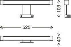 LED Spiegelaufbauleuchte 52,5 Cm 10W 1200lm Chrom -Briloner Store 0495e5d1db779b28a912e036b554fee7