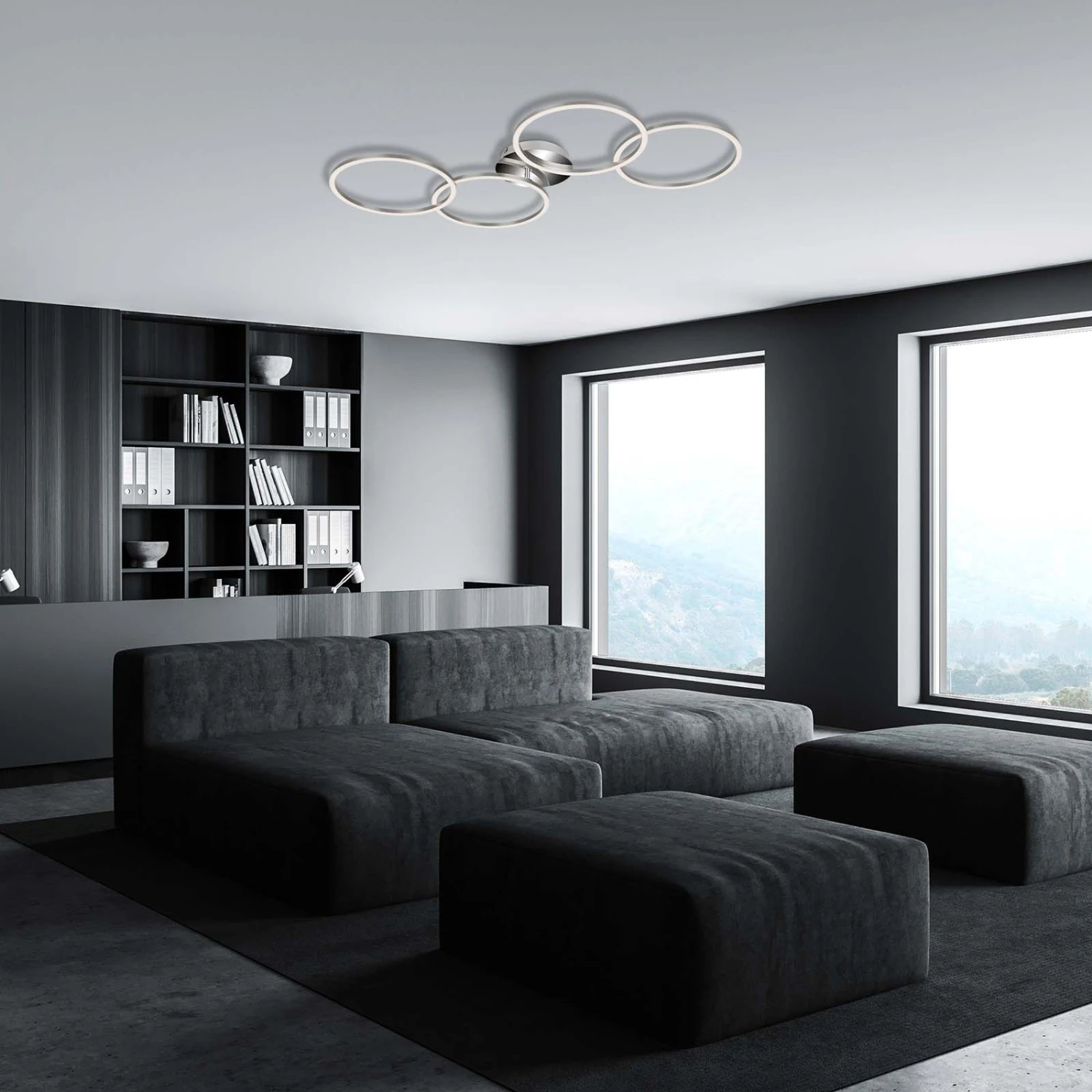 CCT LED Deckenleuchte, 95,8 Cm, 30 W, Alu-Chrom 10 CCT LED Deckenleuchte, 95,8 Cm, 30 W, Alu-Chrom – Bild 10