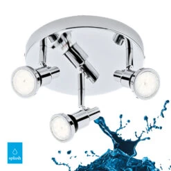 LED Spotleuchte Ø 21 Cm 3xGU10 4,8W 400lm Chrom 10 LED Spotleuchte Ø 21 Cm 3xGU10 4,8W 400lm Chrom -Briloner Store 073e258eb5ca53f0c5891bb82edbf9f6