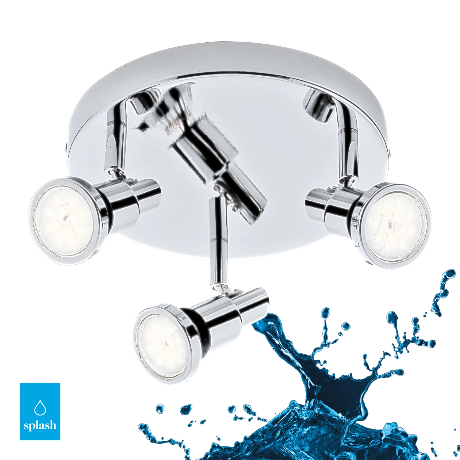 LED Spotleuchte Ø 21 Cm 3xGU10 4,8W 400lm Chrom 5 LED Spotleuchte Ø 21 Cm 3xGU10 4,8W 400lm Chrom – Bild 5