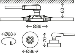 3er Set LED Einbauleuchte, Ø 8,6 Cm, 3 W, Weiß -Briloner Store 08a7d8cfc38517366f417f9469363750