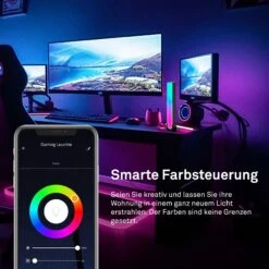 Smart LED RGBIC Tischleuchte, 24 Cm, 24W, 400lm, Schwarz -Briloner Store 0a9d9727fcf5767b48c133f8ded71efc