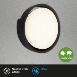 LED Außenleuchte Ø 22 Cm 18W 1500lm Schwarz -Briloner Store 0b31e8e5c2fbe14aa8af69df3c502f7d