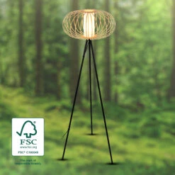 Stehleuchte, 153 Cm, 1x E27, Max. 10W, Holzfarben -Briloner Store 0bb82321887590b090c489b54db3a2ef