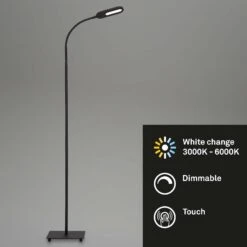 LED CCT Touch Stehleuchte 128 Cm 6,6W 600lm Schwarz 11 LED CCT Touch Stehleuchte 128 Cm 6,6W 600lm Schwarz -Briloner Store 0de30889a0a761dedbfd4dc4c5c309c0