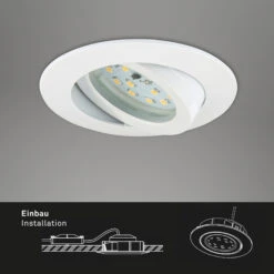 3er Set LED Einbauleuchte, Ø 8,2 Cm, 6,5 W, Weiß -Briloner Store 0f0c0f55ff0f7cded068fdb96f8d4e35
