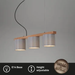 Pendelleuchte, 65 Cm, Max. 25 W, Grau -Briloner Store 1017bbea909dc42b90cb0c2b54d16461