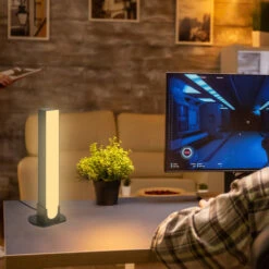 Smart LED RGBIC Tischleuchte, 24 Cm, 24W, 400lm, Schwarz -Briloner Store 121f49dd5ccc434a978d40d39590bec5