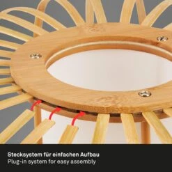 Stehleuchte, 153 Cm, 1x E27, Max. 10W, Holzfarben -Briloner Store 14d971cbc913cfc1c16c8a6eb34d1a8e