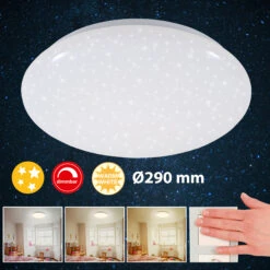 STERNENHIMMEL LED Deckenleuchte, Ø 29,5 Cm, 15 W, Weiß -Briloner Store 17a1e970aac6a1720ceae87fa144864c