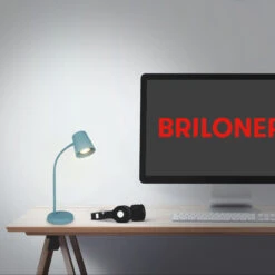 Tischleuchte, 38,5 Cm, 1x GU10, Max. 9W, Taubenblau -Briloner Store 17bdfbe8bb9eb929fdae95dd6cd149f3