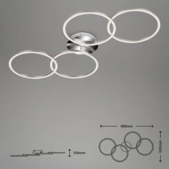 CCT LED Deckenleuchte, 95,8 Cm, 30 W, Alu-Chrom 14 CCT LED Deckenleuchte, 95,8 Cm, 30 W, Alu-Chrom -Briloner Store 19a740a85f9e4bf64975d3efc5823164