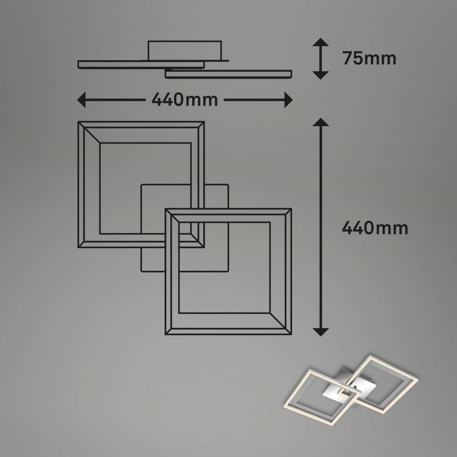 LED Deckenleuchte, 44 Cm, LED-Platine, 22 W, 950 Lm, Alu-chrom 4 LED Deckenleuchte, 44 Cm, LED-Platine, 22 W, 950 Lm, Alu-chrom – Bild 4