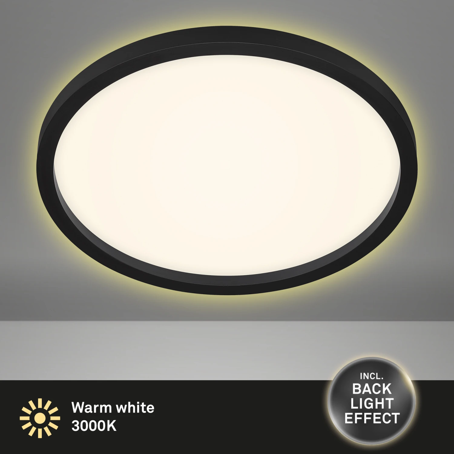 LED Panel, Ø 42,5 Cm, 3000 LUMEN, 22 WATT, Schwarz 4 LED Panel, Ø 42,5 Cm, 3000 LUMEN, 22 WATT, Schwarz – Bild 4