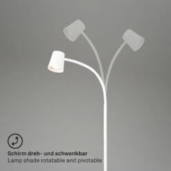 Stehleuchte, 127,5 Cm, 1x GU10, Max. 9W, Weiß -Briloner Store 1b8ae3944cc0e55b71995bdda446cafc