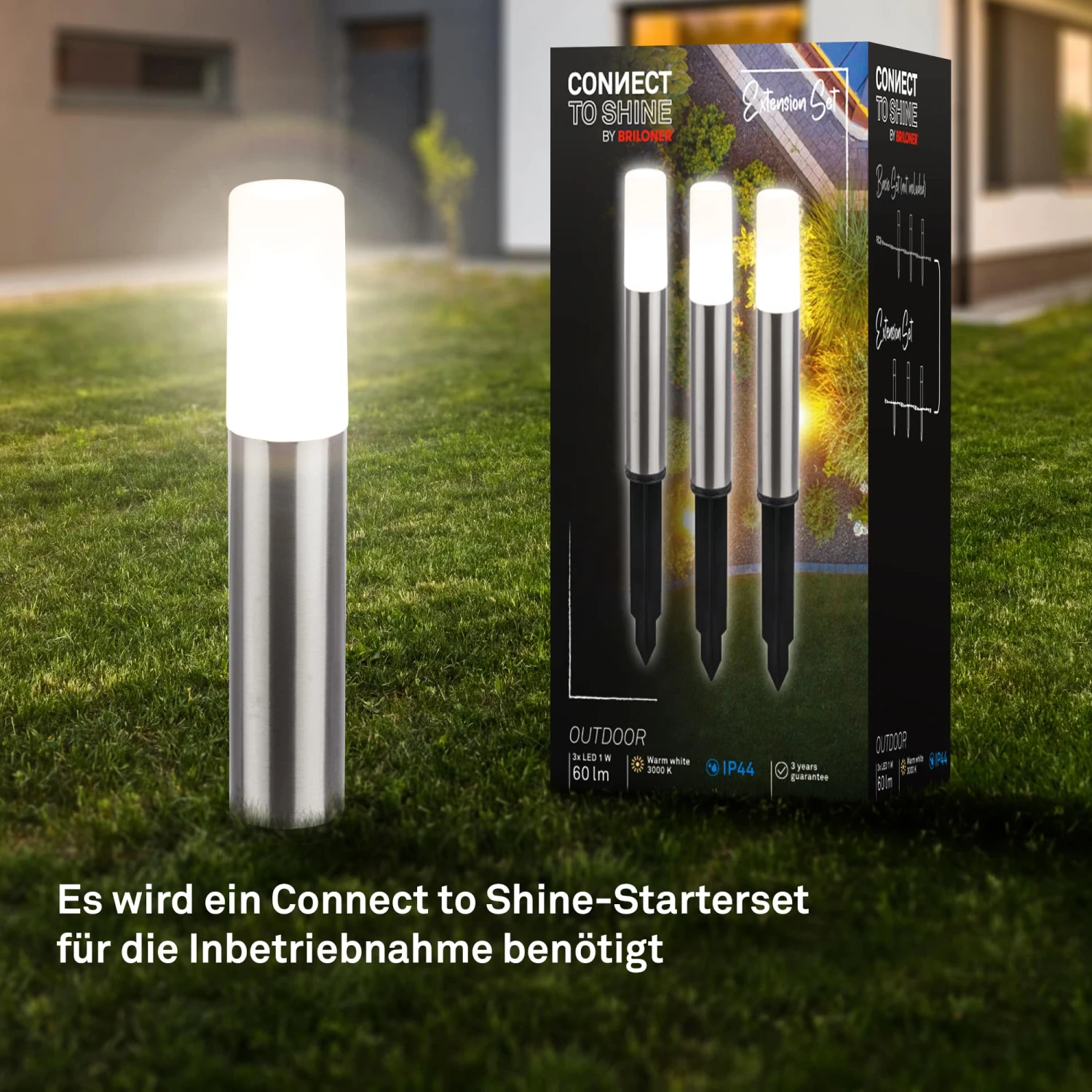 CONNECT TO SHINE Erweiterungsset Junca Mit 3er Set LED Wegeleuchten, IP44 7 CONNECT TO SHINE Erweiterungsset Junca Mit 3er Set LED Wegeleuchten, IP44 – Bild 7