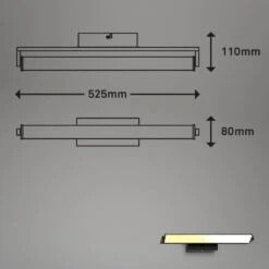 LED Wandleuchte, Mit CCT LED Panel, Dimmbar 52,5 Cm, 15 W, Schwarz -Briloner Store 1dd4a4c5e19e844a9e9afd487067eeb8