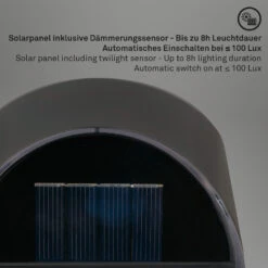 Solar LED Wandleuchte, 10 Cm, Anthrazit 9 Solar LED Wandleuchte, 10 Cm, Anthrazit -Briloner Store 1e601fbda04ce0ae963b9f44c775515e