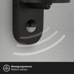 Außenleuchte, Sensor, Schwarz, 1x E27 Exkl -Briloner Store 1f4eb499a1633147aa53a9880819aba5