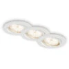 3er Set LED Einbauleuchte, Ø 8,6 Cm, 5 W, Weiß