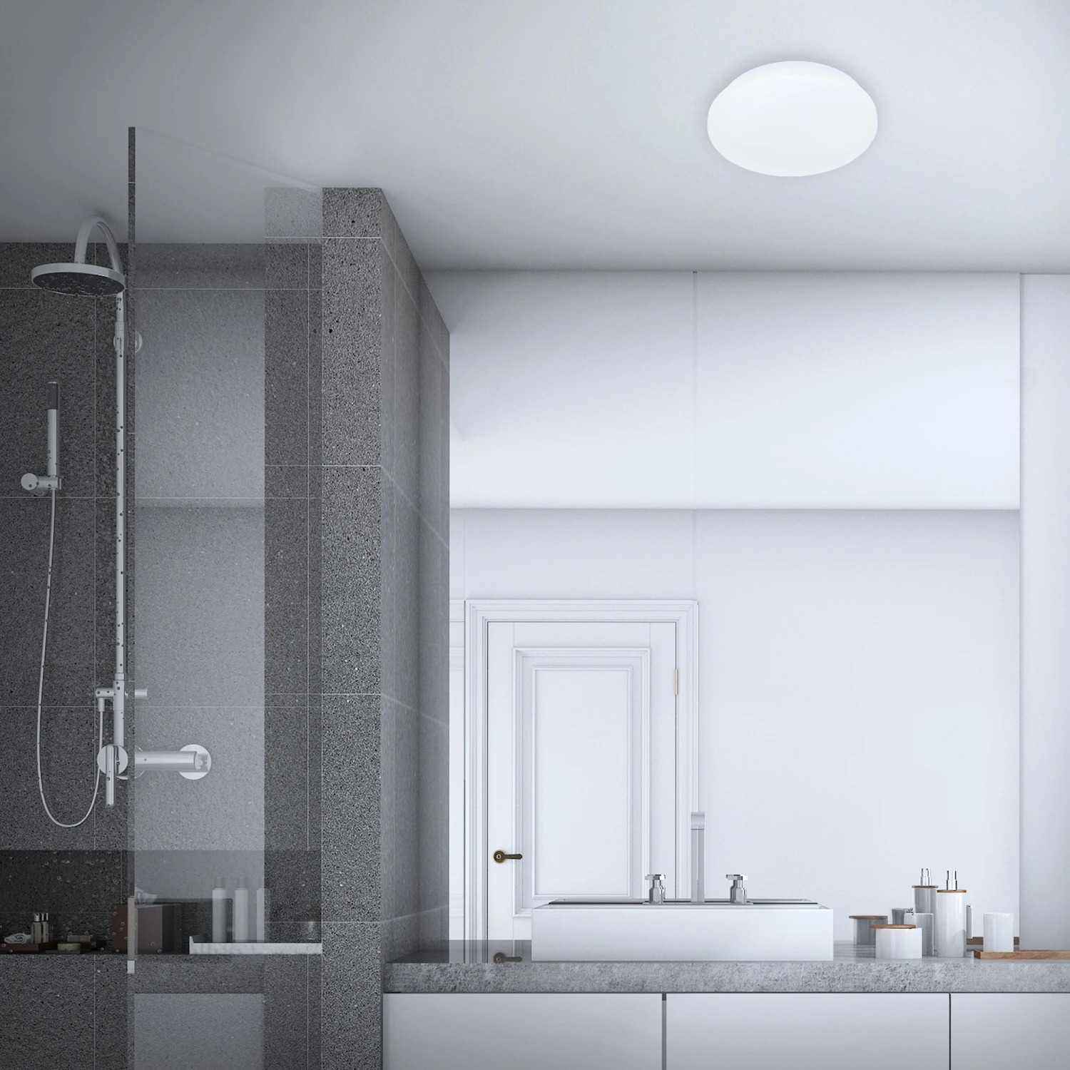 LED Deckenleuchte, Ø 22 Cm, 10 W, Weiß 4 LED Deckenleuchte, Ø 22 Cm, 10 W, Weiß – Bild 4