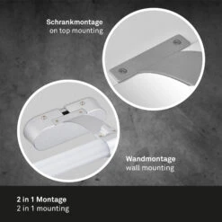 LED Spiegelleuchte 40 Cm 6 Watt 720lm Chrom -Briloner Store 267ca58f357ed94724fa18b9f094f460