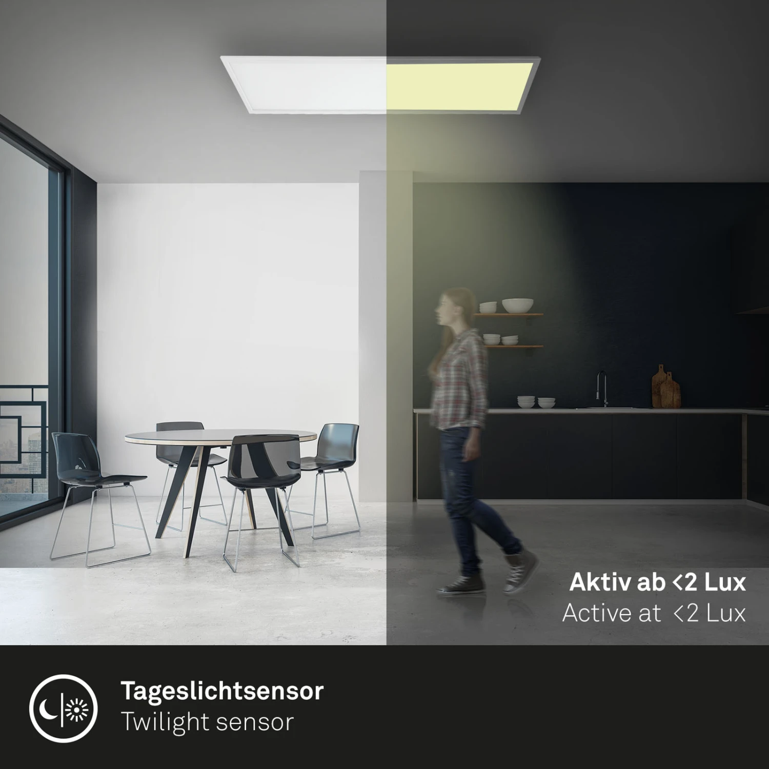 Sensor LED Panel, 119,5 Cm, 4100 LUMEN, 38 WATT, Weiß 5 Sensor LED Panel, 119,5 Cm, 4100 LUMEN, 38 WATT, Weiß – Bild 5