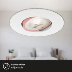 3er Set Ultraflache LED Einbauleuchte, Ø 9 Cm, 5 W, Weiß 9 3er Set Ultraflache LED Einbauleuchte, Ø 9 Cm, 5 W, Weiß -Briloner Store 28b5025ea8d51e66b4708a4c7ed5abfb