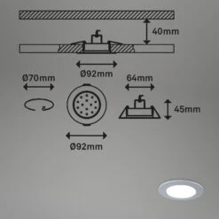 CCT LED Einbauleuchten-Set, Ø9,2 Cm, 3x LED, 4,8 W, 450 Lm, Chrom-matt -Briloner Store 2e2d6d6267cb5eaf8b3430d6ba6b6ca7