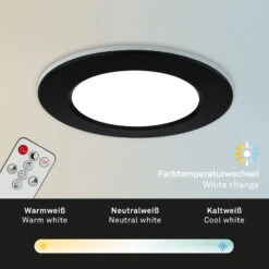 CCT LED Einbauleuchten-Set, Ø9,2 Cm, 3x LED, 4,8 W, 450 Lm, Schwarz -Briloner Store 2ee29b10b58fed3f26553a209c0891f0
