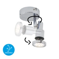 LED Spotleuchte Ø 8 Cm 1xGU10 4,8W 400lm Chrom -Briloner Store 2efc050b9f5db166acc6ee2e6969c358
