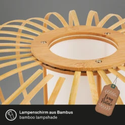 Pendelleuchte, 120 Cm, 3x E27, Max. 10W, Holzfarben -Briloner Store 31f0737635ae1608fb0f086bcd218046