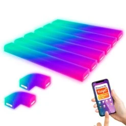 Smart LED RGBIC Wandleuchte, 36 Cm, 24W, Weiß