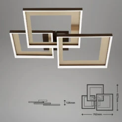 CCT LED Deckenleuchte, 75,2 Cm, 40 W, 5100 Lm, Gold-Braun -Briloner Store 347258cdf9d65e2659bd1cef2f77f2f9
