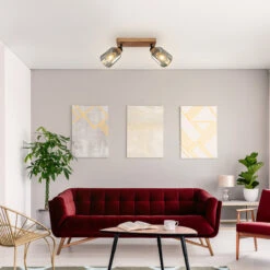 Briloner Royk Deckenstrahler, Rauchglas, Schwenkbar, 2-flammig, Holzbasis 10 Briloner Royk Deckenstrahler, Rauchglas, Schwenkbar, 2-flammig, Holzbasis -Briloner Store 35f64888d48f3a3d3cfc93fc186c1ff6