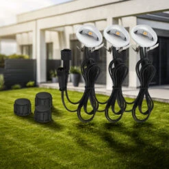 CONNECT TO SHINE Erweiterungsset Teak Mit 3er Set LED Bodeneinbaustrahler, IP65 -Briloner Store 37337c56c2903bc098336f7d849d0a08