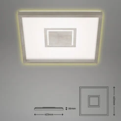 LED Panel, 42,3 Cm, 3000 LUMEN, 22 WATT, Matt-Nickel -Briloner Store 38a2de2110f1bffab2e40f6293469a92