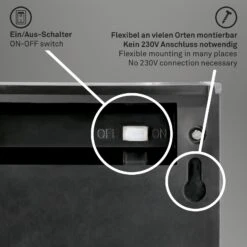 Solar LED Wandleuchte, 10 Cm, Anthrazit 10 Solar LED Wandleuchte, 10 Cm, Anthrazit -Briloner Store 393ef9fc79d1f3fb9ce32bc6b9640355