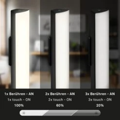 LED Akku-Tischleuchte, 30 Cm, Memory, 7W, 700lm Schwarz -Briloner Store 3a2deb2942e1ab38626411dfc74d9f4c