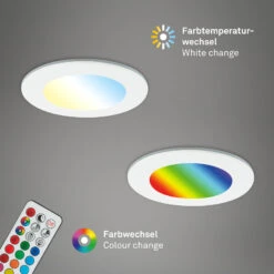 RGB-CCT LED Einbauleuchten-Set, Ø9,2 Cm, 3x LED, 4,8 W, 450 Lm, Weiß -Briloner Store 3a95ed7f35fb716e1110104b266b9737