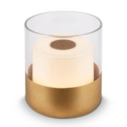 LED Akku-Tischleuchte, 10 Cm, 2W, 150lm, Goldfarben