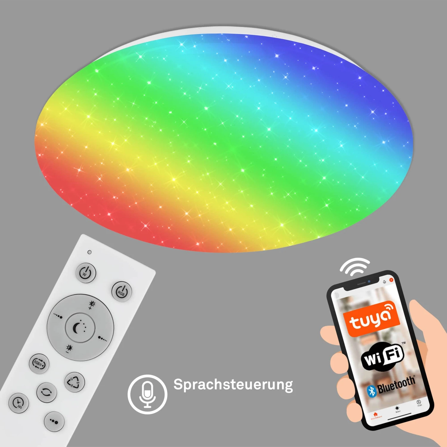 SMART LED Deckenleuchte, 50 Cm, 42 W, Weiß 3 SMART LED Deckenleuchte, 50 Cm, 42 W, Weiß – Bild 3