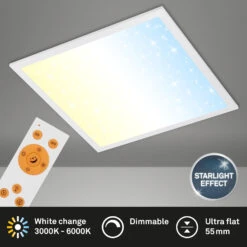STERNENHIMMEL LED Panel, 29,5 Cm, 1800 LUMEN, 18 WATT, Weiß -Briloner Store 3d143c9d63da7b98b99d270bd6bdd24f