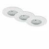 3er Set LED Einbauleuchte, Ø 7,5 Cm, 5,5 W, Weiß
