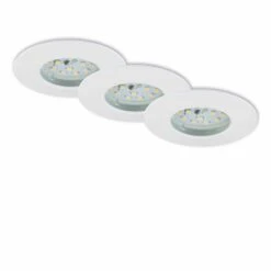 3er Set LED Einbauleuchte, Ø 7,5 Cm, 5,5 W, Weiß
