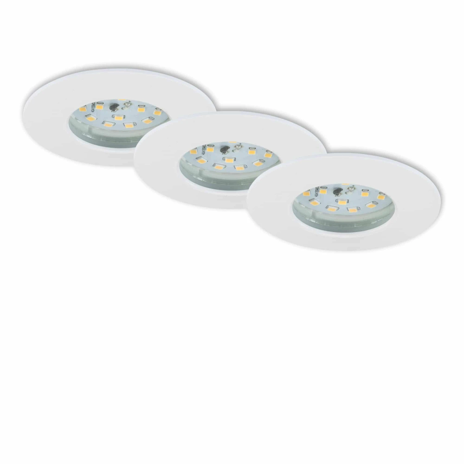 3er Set LED Einbauleuchte, Ø 7,5 Cm, 5,5 W, Weiß 1 3er Set LED Einbauleuchte, Ø 7,5 Cm, 5,5 W, Weiß