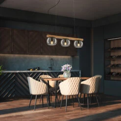 Pendelleuchte, 120 Cm, 3x E14, Max. 10W, Smoke-holz -Briloner Store 3d5a09e42be5653f7532542541296cd5